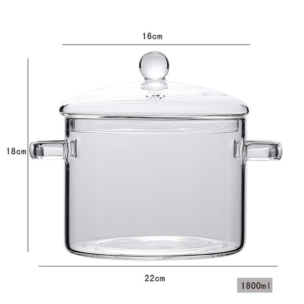 Glass Pot Stove Pot Kitchen Transparent Mini Soup Pot Stove Stove Cooking Tools Accessories