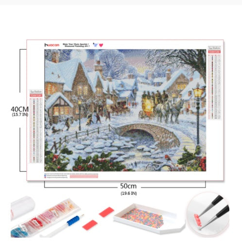 Home Decor Snow Winter Embroidery Set